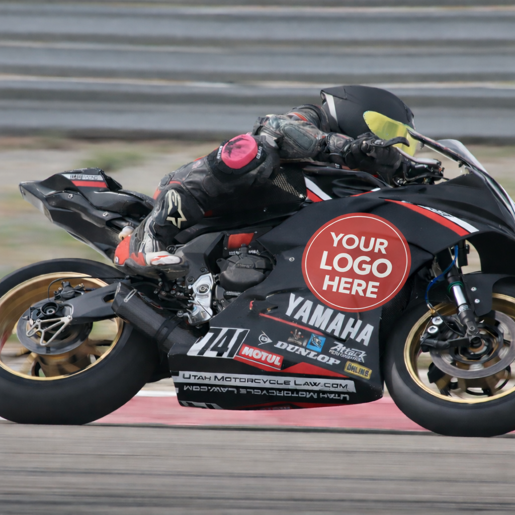 Logo placement on motorcycle